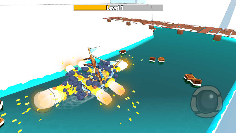 Ship firing 8 cannons
